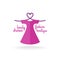 Fashion boutique dress with heart shoulder hanger