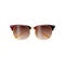 Fashion brown woman sunglasses with yellow gold frames