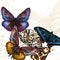 Fashion butterfly background