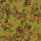 Fashion camo. Classic woodland colors camouflage vector pattern. Seamless fabric design