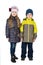 Fashion children in the winter jackets