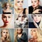 Fashion collage.Group of beautiful young blond women. different style girls.Beauty woman