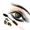 Fashion conceptual background with beautiful female eye