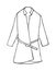 Fashion contour illustration coat. Fashionable vector image of a female coat. Autumn seasonal clothes
