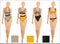 Fashion Design Figures Wearing Swimsuit Collection