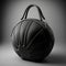 Fashion Design, leather women\\\'s bag in the shape of basketball ball. Generative AI