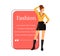 Fashion designer flat color vector character quote