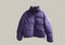 Fashion down jacket. Composition of winter clothes