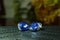 Fashion earrings Blue gemstone, beautiful, luxurious and expensive