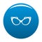 Fashion eyeglasses icon blue