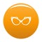 Fashion eyeglasses icon orange