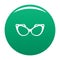 Fashion eyeglasses icon vector green