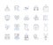 Fashion factory outline icons collection. Fashion, Factory, Garment, Clothing, Manufacturing, Textile, Style vector and