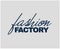 Fashion Factory typography logo. Fashion Factory clothing logo