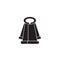 Fashion fur coat black vector concept icon. Fashion fur coat flat illustration, sign