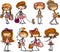 Fashion girl cartoon,vector