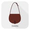 Fashion girl`s handbag series, vector illustration, saddle bag