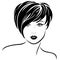 Fashion girl with short stylish hair