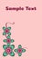 Fashion greeting card template with stylized flowers