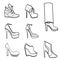 Fashion illustration of footwear