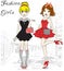 Fashion illustration girls