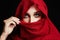 Fashion islamic style woman in red