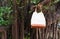 Fashion Leather Bags hang on banyan branch