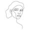 Fashion lineart portrait of young beautiful woman