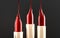 Fashion lipstick cosmetics make up beauty product. Liquid lipstick melt. Makeup ads template, Charming red lipstick mock