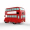 Fashion london doubledecker red bus. 3d render