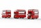 Fashion london doubledecker red bus. 3d render