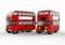 Fashion london doubledecker red bus. 3d render