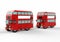 Fashion london doubledecker red bus. 3d render