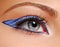 Fashion make-up - Blue arrow