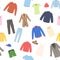 Fashion male and female clothes seamless pattern