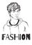 Fashion man vector illustration. Hipster. Street fashion. Beauty model guys sketch. Coloring book page in outline style.