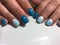 fashion manicure blue