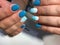 fashion manicure blue