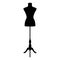 Fashion mannequin silhouette. Dressmaker icon.