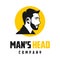 Fashion men`s hair and beard logo design