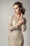 Fashion Model Beauty dress, Well Dressed Elegant Woman in Sparkling Evening Dress