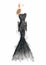 fashion model in elegant gown. Vector illustration decorative design