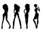 Fashion model silhouettes