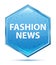 Fashion News crystal blue hexagon button