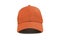 Fashion orange color cap isolated