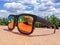 Fashion orange eyewear with polarized protection