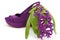 Fashion platform shoe with flower close-up