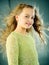 Fashion portrait of little girl. childhood of happy kid. beauty. kid hairdresser. Feeling free and happy. Skin and hair