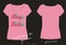 Fashion print for t shirt for girl and woman. Vector pink T shirt of sweet cute lettering OMG Babe