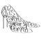 Fashion quote in pumps silhouette, life is too short to wear boring shoes, shoes typography, shoes calligraphy, fashion typography